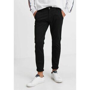 Bruun & Stengade Men's Flash Pants Slim Fit Black Size 30x32